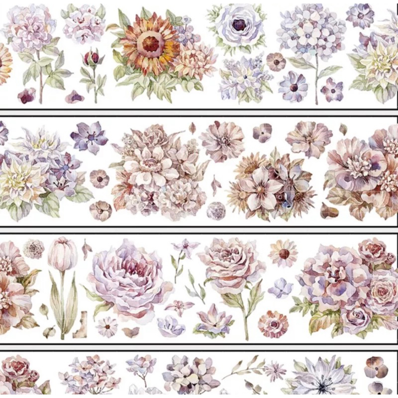 

SAMPLE Eternal Flower PET Tape bahan scrapbook journaling