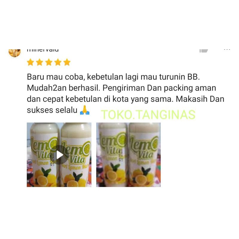 BPOM Halal Lemovita Sari Jus Lemon Murni 100% 250ml Jus Alami Murah