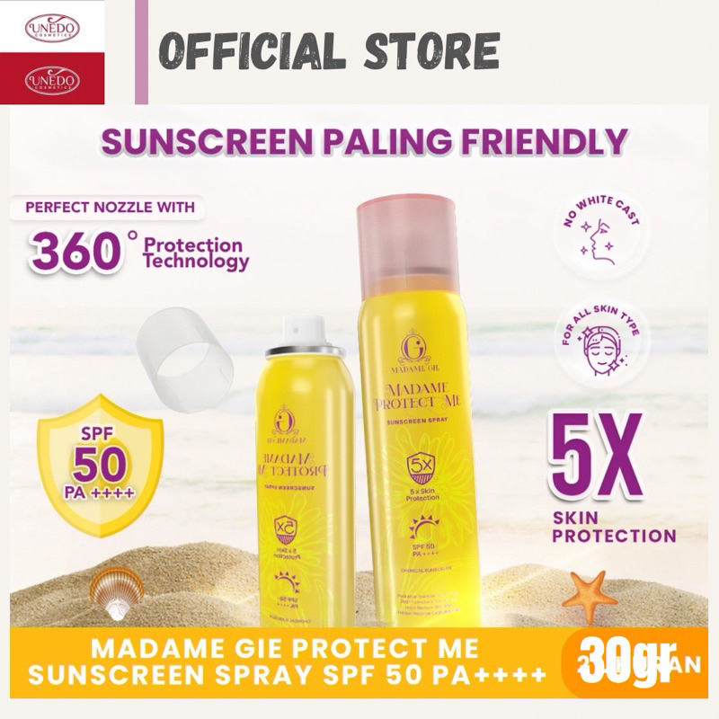 Madame Gie Protect Me Suncreen Spray Sunreen Wajah SPF 50 PA+++