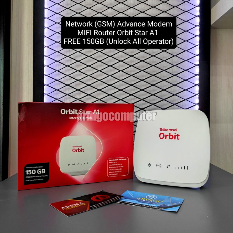 Network (GSM) Advance Modem MIFI Router Orbit Star A1 - FREE 150GB
