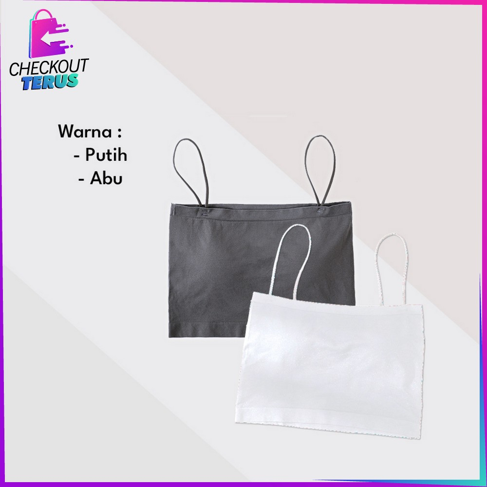 CT P263 Tank Top Crop Tali Spagheti Tanpa Lengan Basic Tanktop Pakaian Dalam Polos Wanita Sleeveless Top Fashion