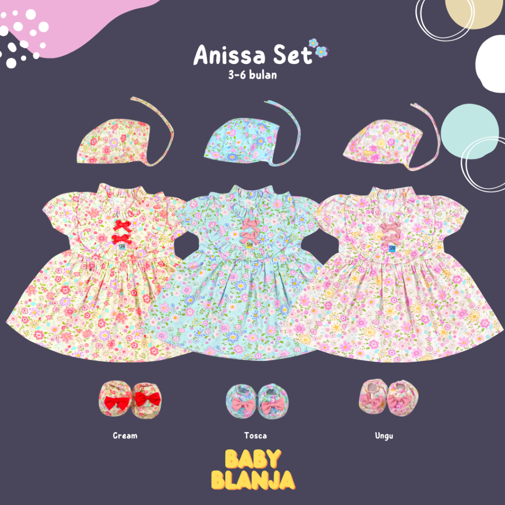 Dress Bayi Perempuan 3 6 Bulan Anissa