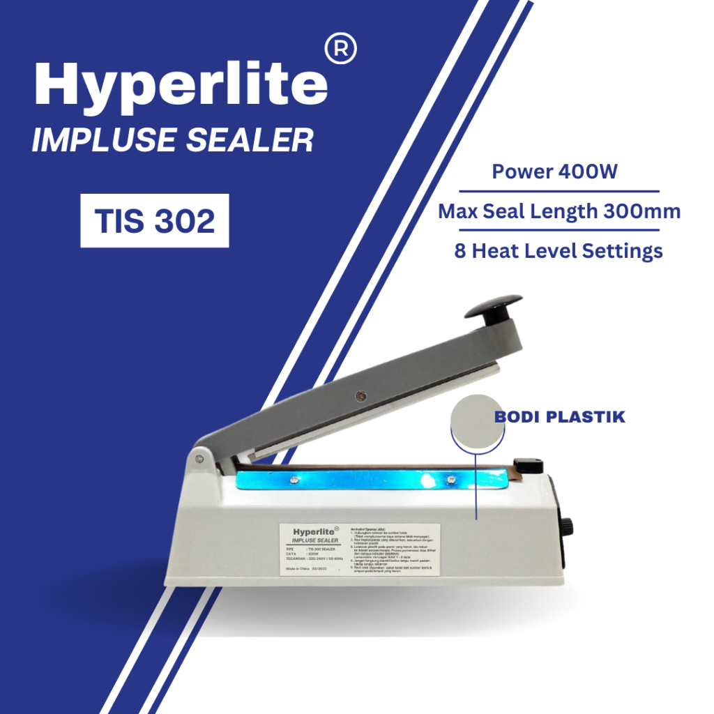 Hyperlite TIS 302 Impluse Sealer Body Plastik Ukuran 30cm / Mesin Press Plastik