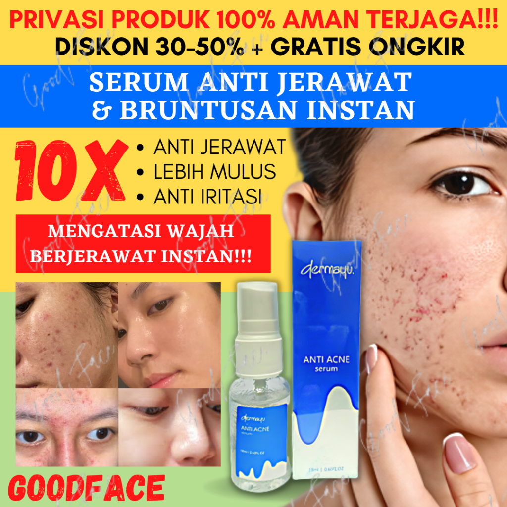 SERUM ACNE - DERMAYU SERUM ANTI ACNE - SERUM JERAWAT - PENGHILANG JERAWAT - SKINCARE WAJAH