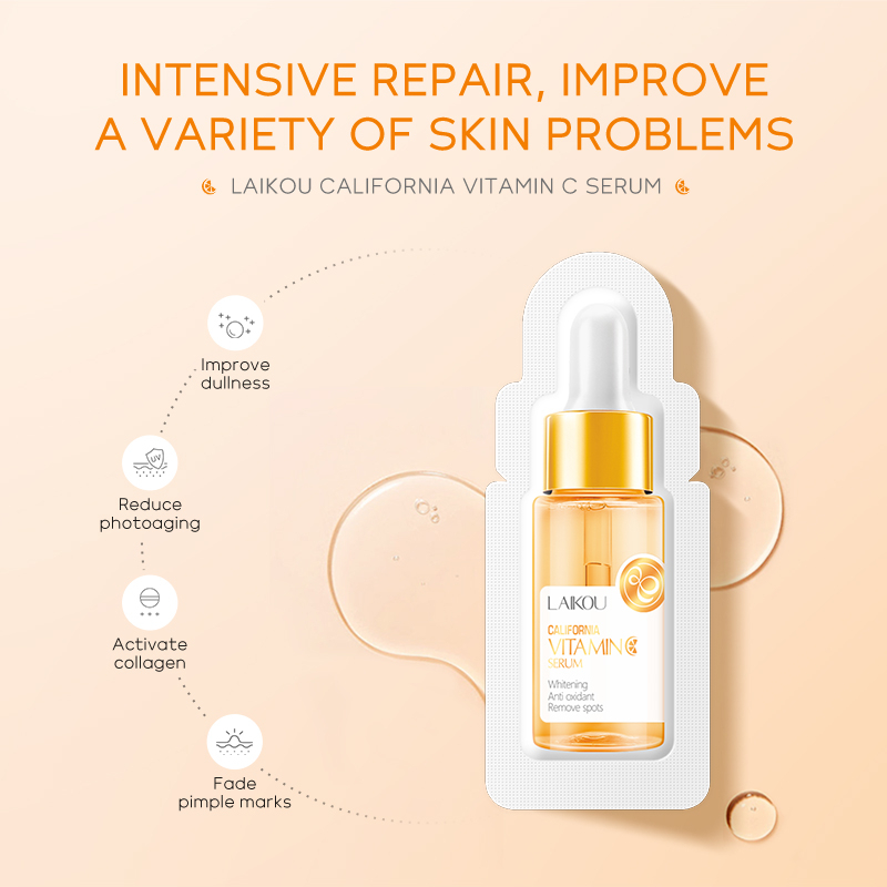 LAIKOU Vitamin C Brightening Serum Memudarkan Noda Mencerahkan Bekas Jerawat 1.5ml