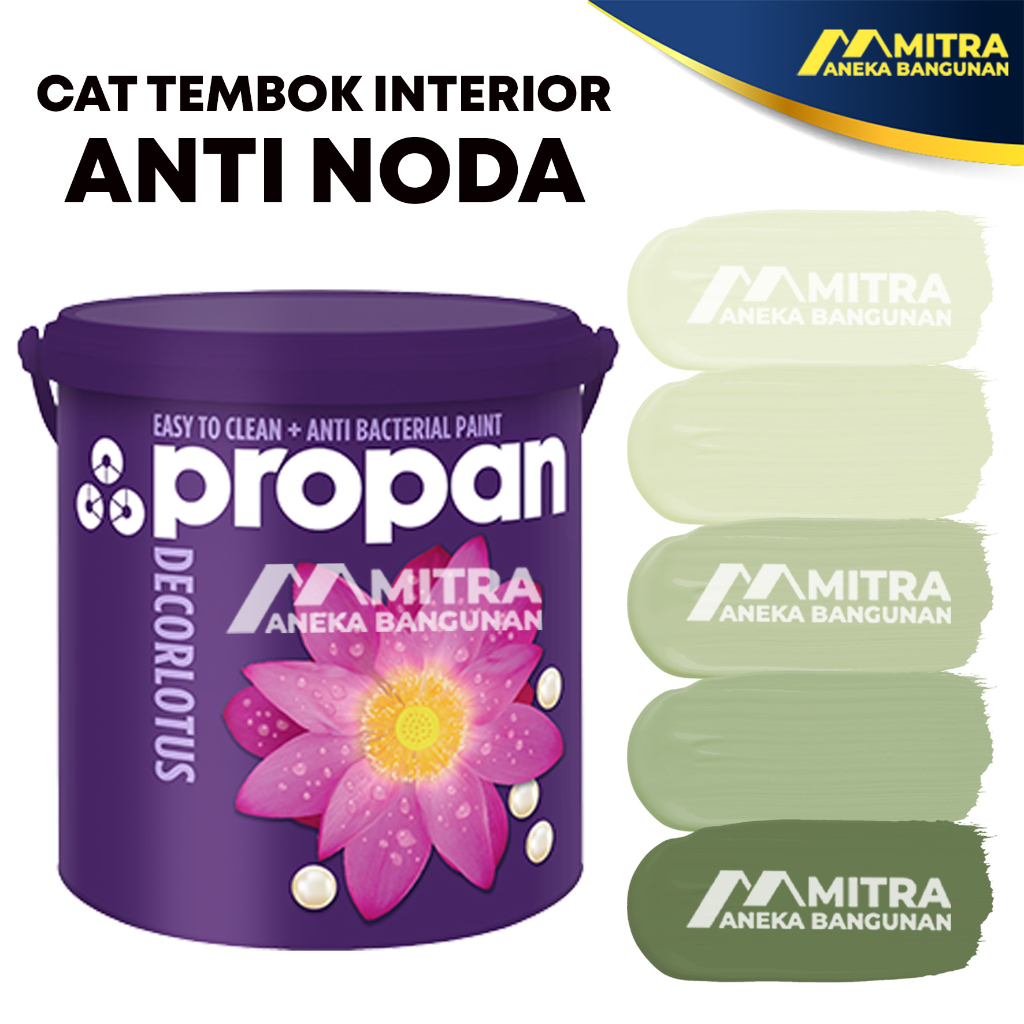 CAT TEMBOK PROPAN DECORLOTUS 2,5 LITER / ANTI NODA / SAGE GREEN 067