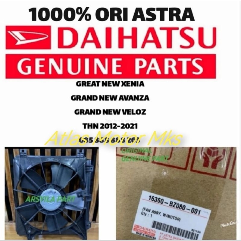 SHROUD FAN ASSY KIPAS RADIATOR KOMPLIT DAIHATSU ALL NEW XENIA / AVANZA 2012-2021 ORIGINAL ASTRA - BZ