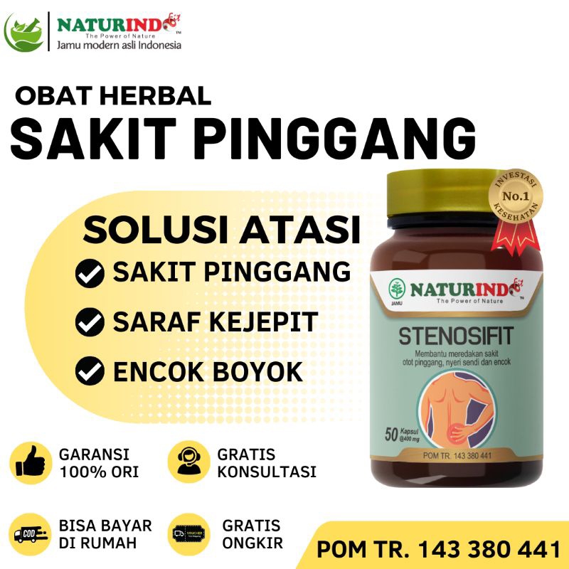 Stenosifit Obat Sakit Pinggang Syaraf Kejepit Encok Nyeri Sendi Punggung Pegel Linu