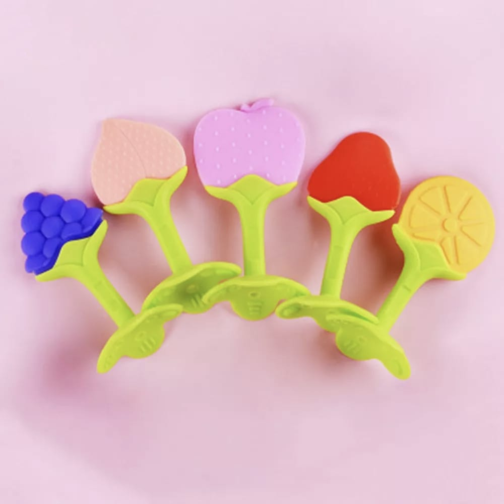 Teether Bayi Sillikon / Gigitan Bayi Bentuk Buah / Gigitan Bayi