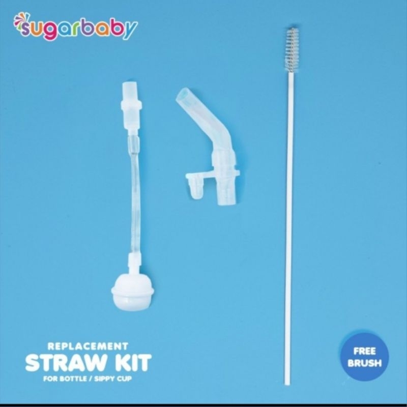 Sugar Baby Straw Replacement Botol Minum 350ml / Sedotan Sugarbaby 350 ml Tritan Bottle Straw aand Brush Sippy Cup