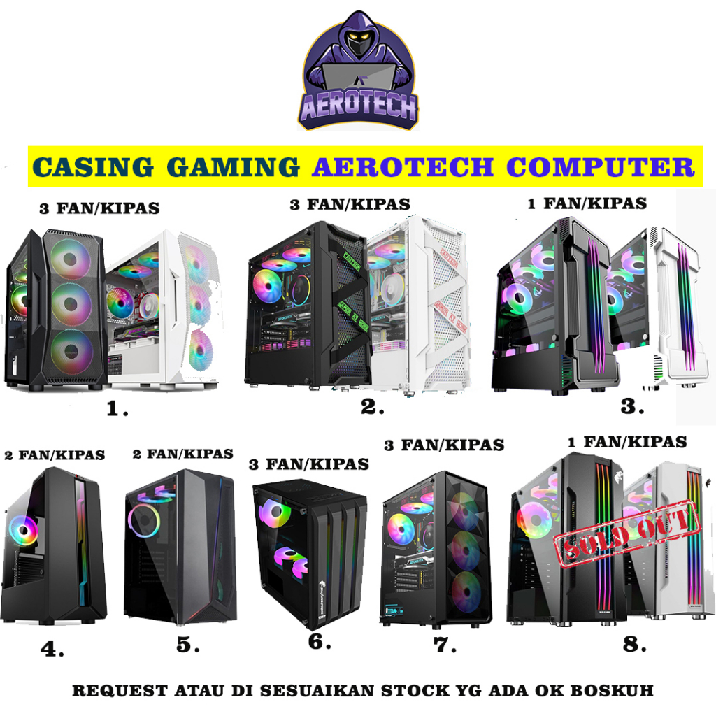 PC RAKITAN GAMING I5 3570 | RAM 16 GB | VGA 4 GB | LED 24 INCH 75 HZ FULLSET EDITING DESAIN LIVE STREAMING