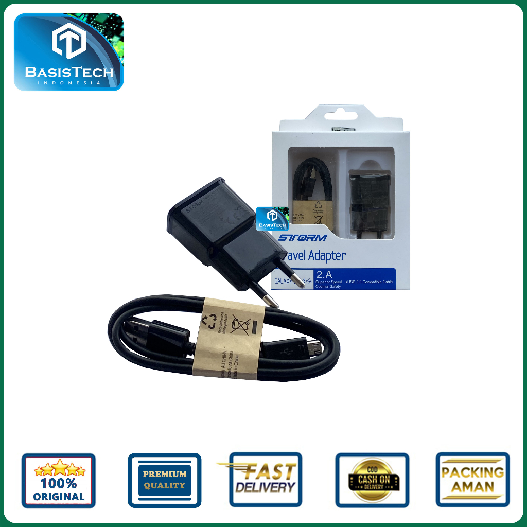 CHARGER CASAN MICRO USB 2.A STORM TABASISTECH ORIGINAL QUALITY