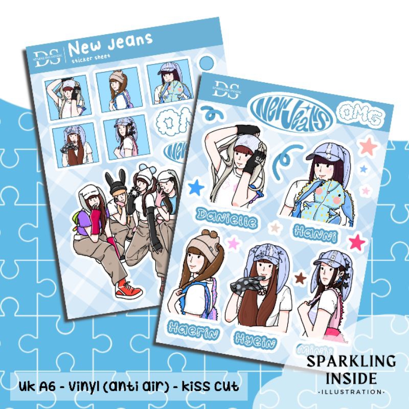 

NEW JEANS OMG STICKER SHEET