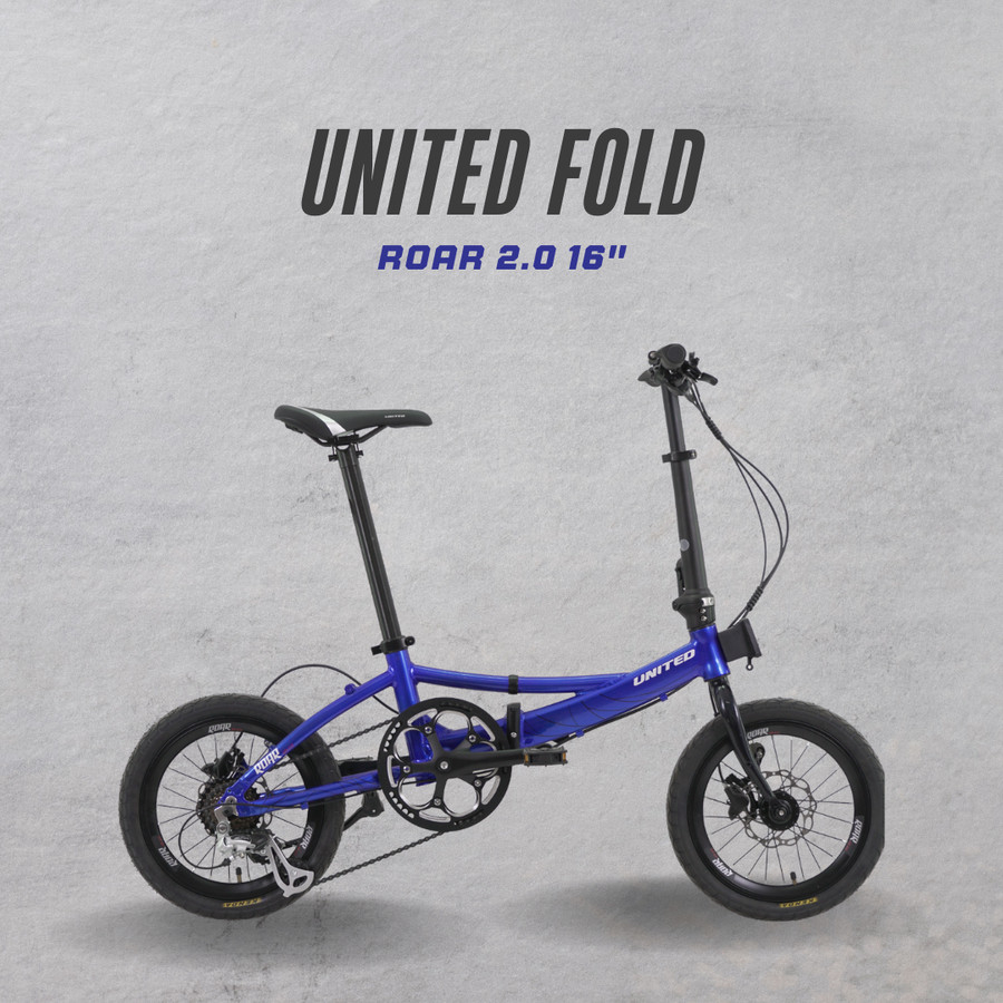 Sepeda Lipat United Roar 2.0 16 Inch United Fold sepeda bike folding sepeda lipat dewasa - onlinepra
