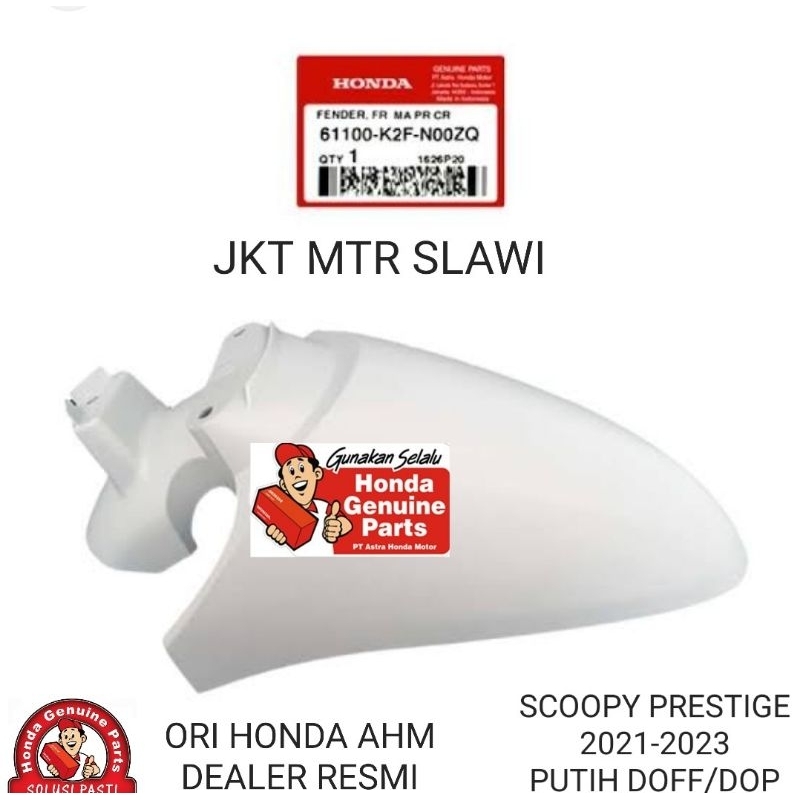 61100-K2F-N00ZQ spakbor depan scoopy K2F warna putih doff asli honda ORI HONDA ASLI HONDA AHM