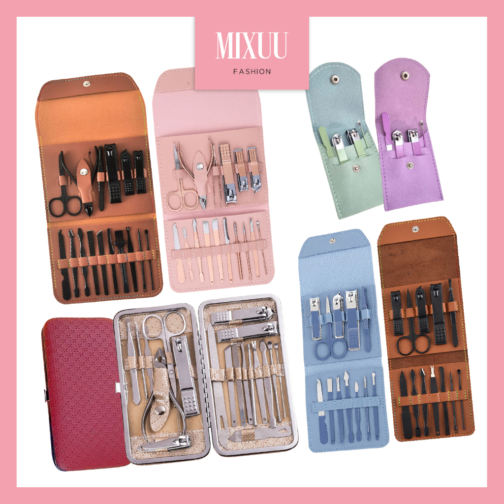 Gunting Kuku Set 19 in 1 Manicure Set 19 in 1 Perawatan Kuku
