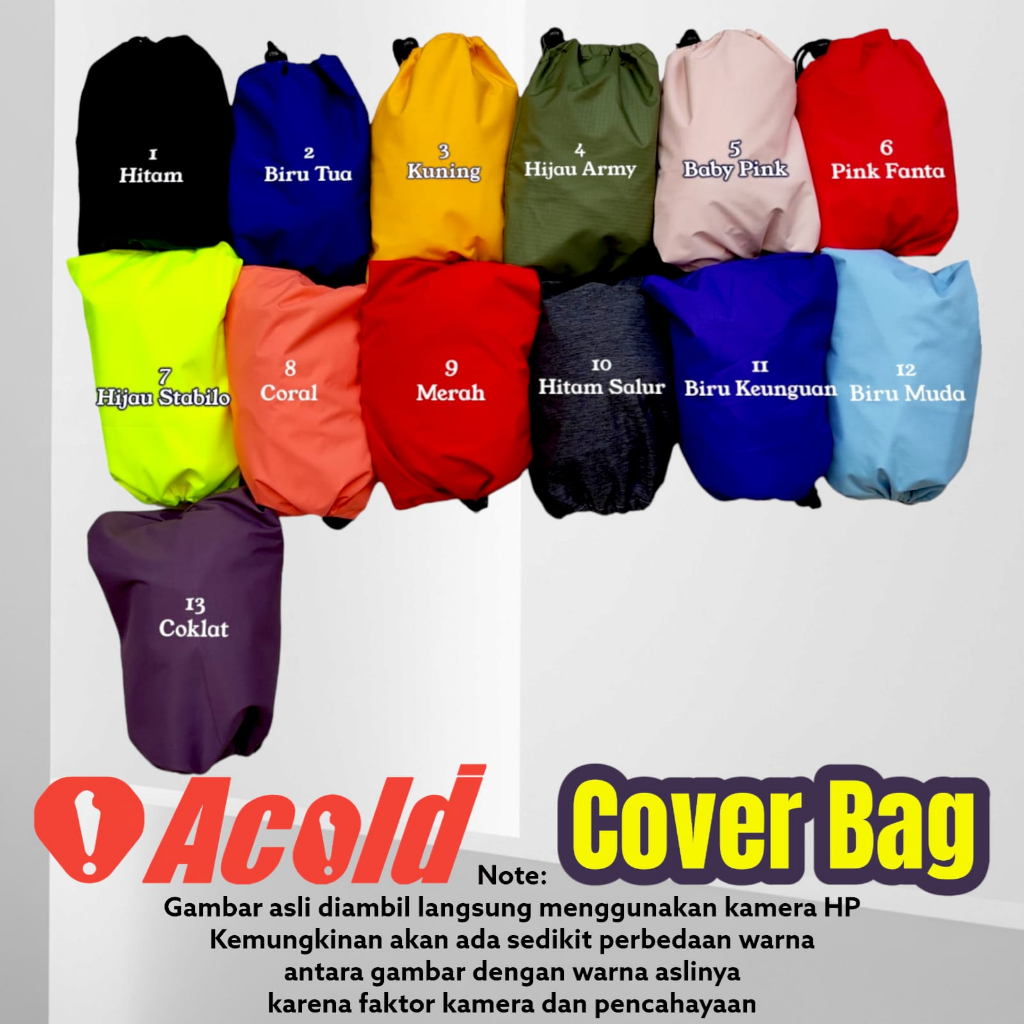 Half CoverBag ACOLD | Cover Bag | Tutup Tas Anti Hujan