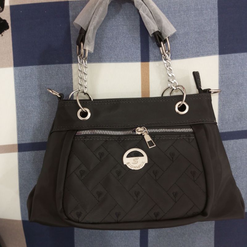 Tas wanita slempang tenteng sling unik hitam elegan mewah berkualitas clutch soulder mini bag tali r