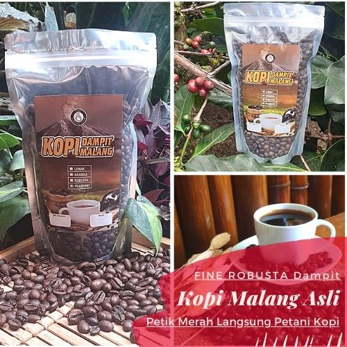 

Kopi Fine Robusta Dampit Malang Bubuk Murni Biji Asli 250 gr