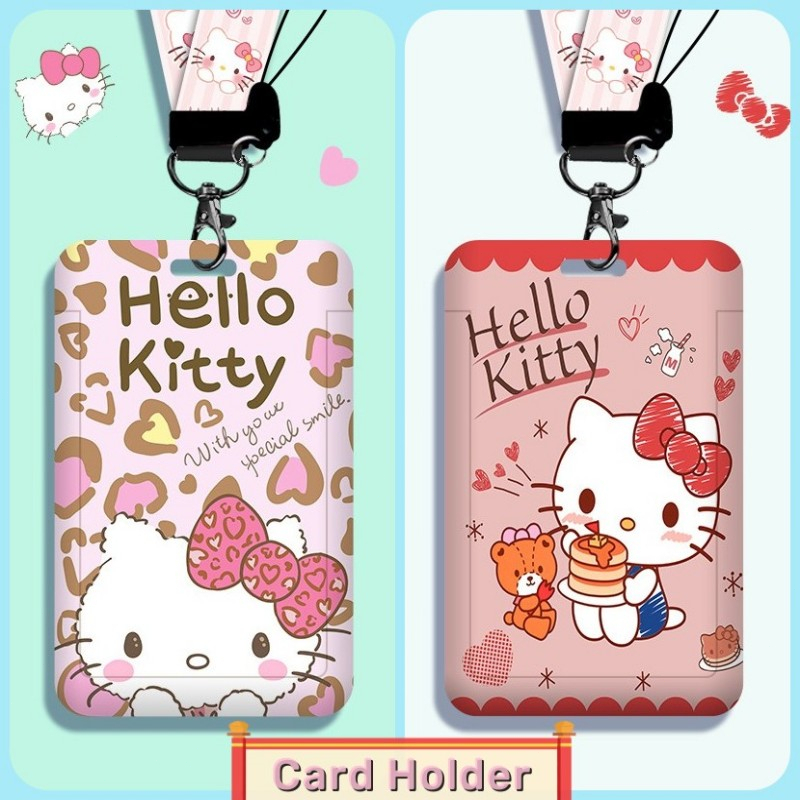

Hello Kitty photocard id card holder keyring key holder Sanrio Sleeves toploader kerea Sarung pelindung kartu idol foto kredit polaroid tiket SIM lencana akses bahan pvc transparan kartun lucu Dompet tempat kartu pc kpop Kartu pelajar kantor sekolah