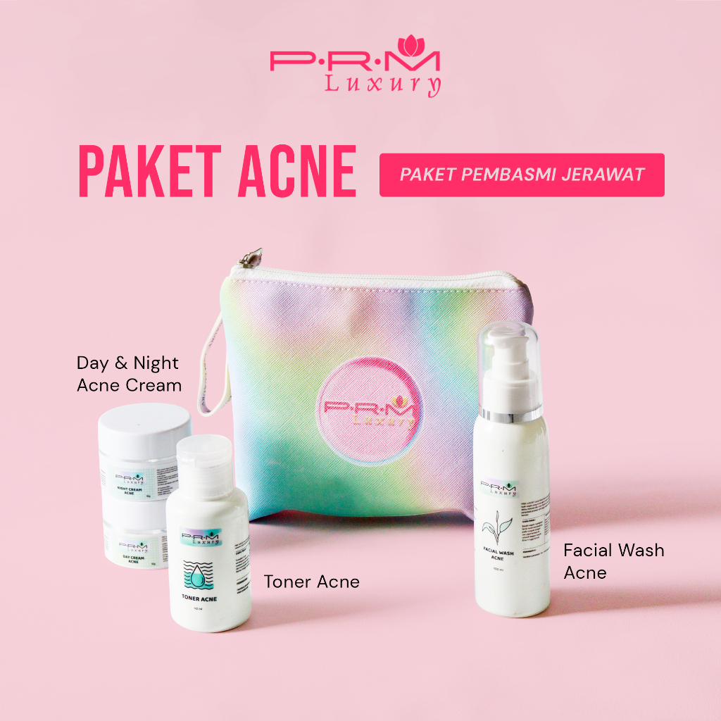 PAKET BPOM PRM LUXURY ACNE WHITENING SERIES