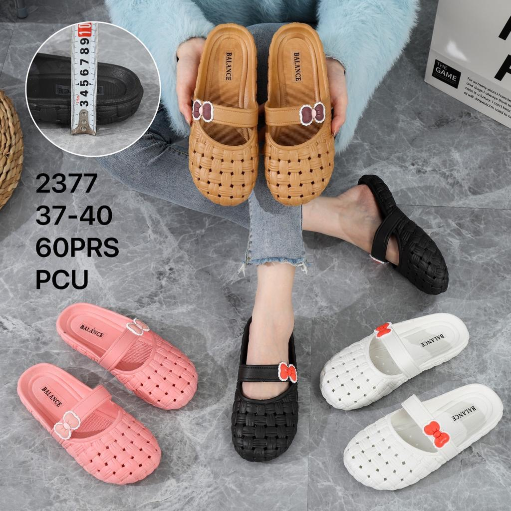 Sandal Selop Wanita Karet Import BALANCE Motif Ban 2 Motif Ringan Polos Empuk  / 2377