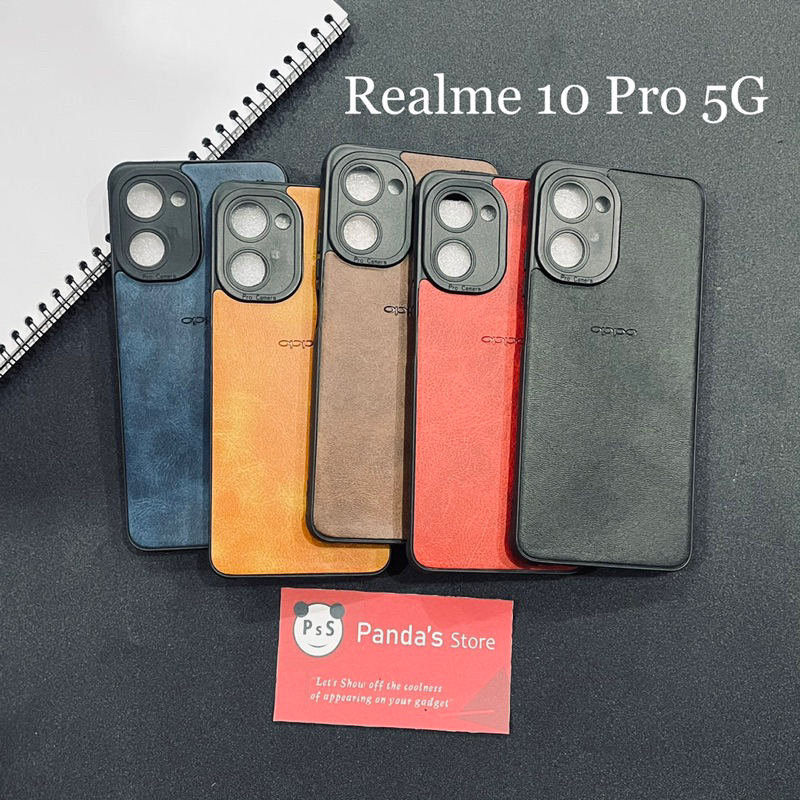 Leather Case Realme 10 Pro 5G Softcase Kulit Elegan Casing Slim Fit