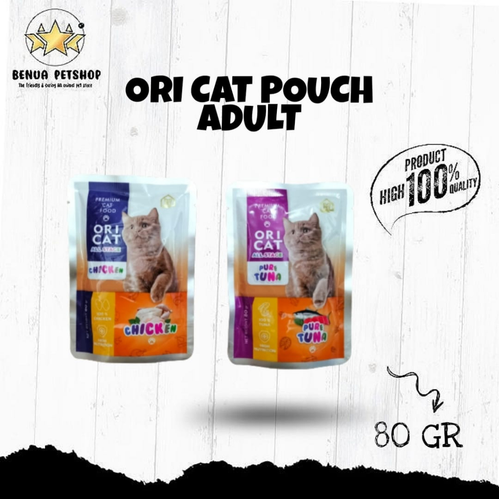 MAKANAN KUCING ORI CAT POUCH ADULT/KITTEN ALL VARIAN - 80gr