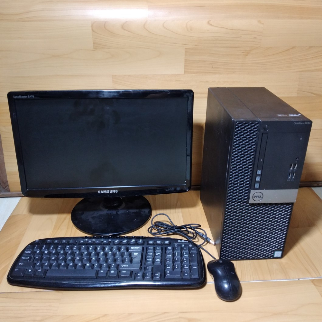 1 SET PC DELL CORE I3 GEN 6 RAM 4GB SSD 120 GB SIAP PAKAI