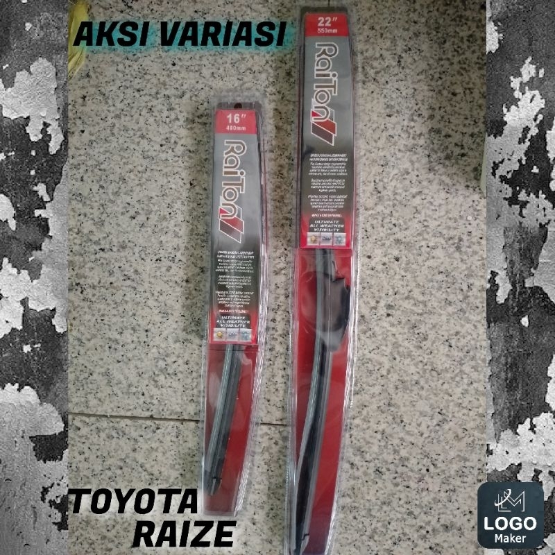 Wiper RAIZE Wiper Toyota RAIZE Wiper Frameless Raiton Untuk Kaca Depan Mobil Toyota RAIZE Ukuran 22"