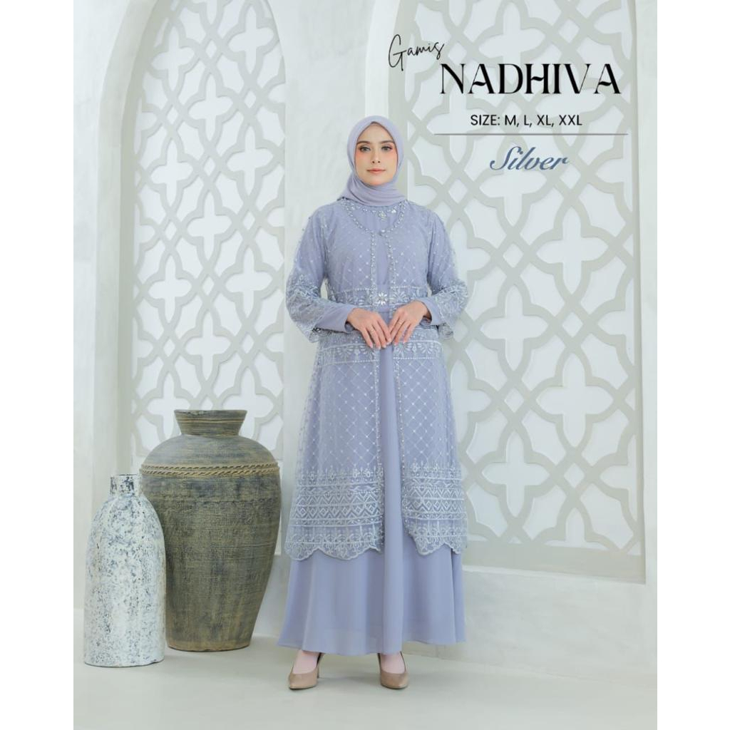 Nadhiva Dress / Kebaya Modern / Outer Lepas Pasang / Ceruty Baby Terry / Baby Doll