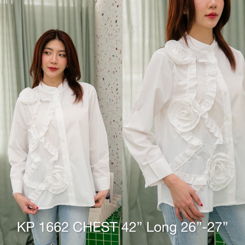 ATASAN MOTIF RUFFLE BUNGA BRAND CHOEGO IMPORT BANGKOK