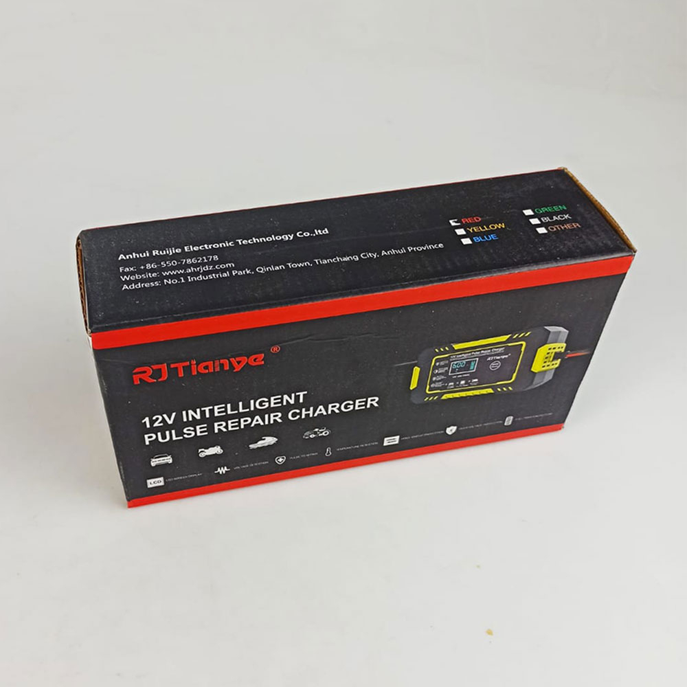 RJTianye Charger Aki Mobil Lead Acid Smart Battery Charger 12V 4-100Ah - RJ-C120501A - Red