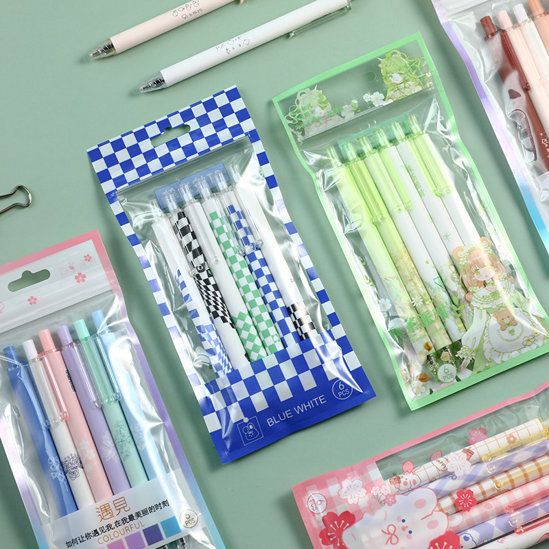 6 pcs Pulpen import berkualitas design cantik dengan warna menawan