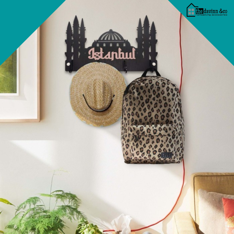 Rak Dinding Tempel Minimalis Murah Kayu Dapur Paku Vintage Kayu Murah Hook Gantungan Rak Dinding Vintage  Rak Tempat  Gantungan Baju Kunci Gantung Portable Tembok Dekorasi Hiasan Dinding Kamar Tidur Aesthetic (MOTIF ISTANBUL)