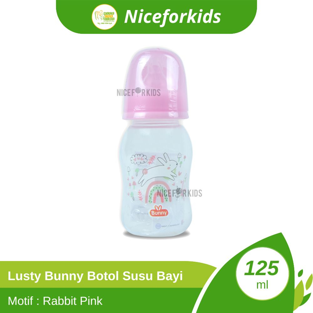 Lusty Bunny Bottle 125 ml / Lusty Bunny Bottle 250 ml / Botol Susu Bayi / Free Dot Gepeng