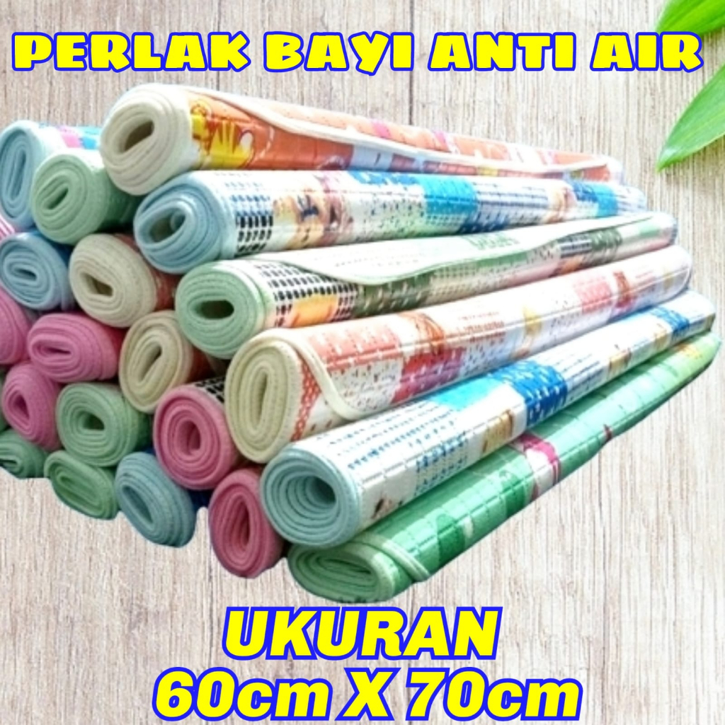 Perlak Bayi Waterproof Alas Ompol Besar 60x70 Bermotif Bukan Polos