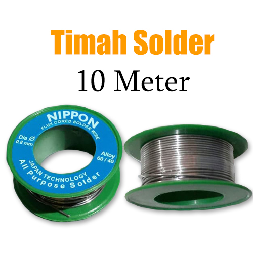 Timah Solder Roll 10 meter 0.8mm