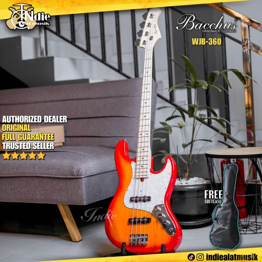 Gitar Bass Bacchus Universe Series WJB 360M Cherry Sunburst