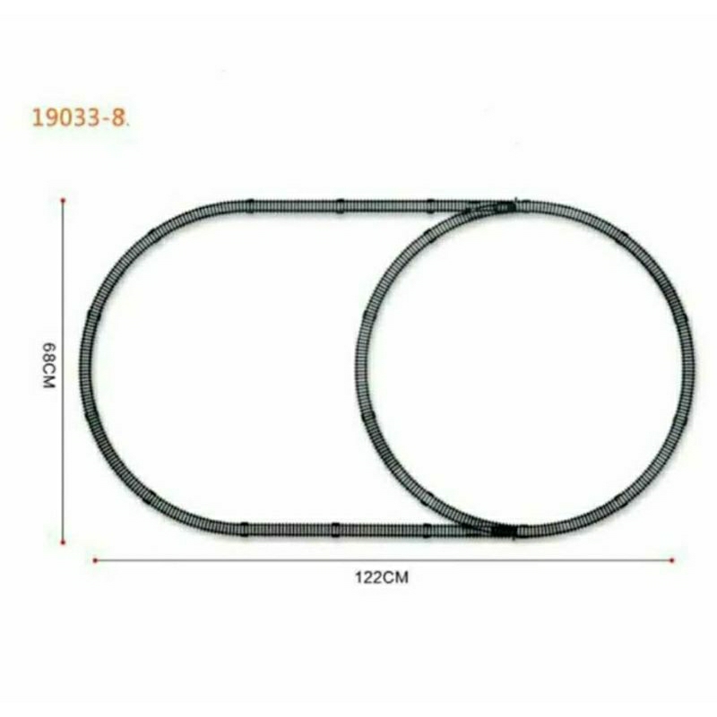Paket Rel Kereta Api Railking Bentuk Oval Plus Wesel Original