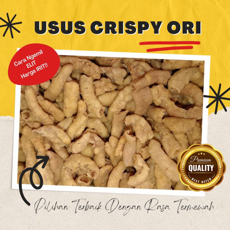 

Usus Crispy 1 kg / Usus Ayam Crispy Pedas Daun Jeruk / Usus Crispy Original Premium/ Usus Premium