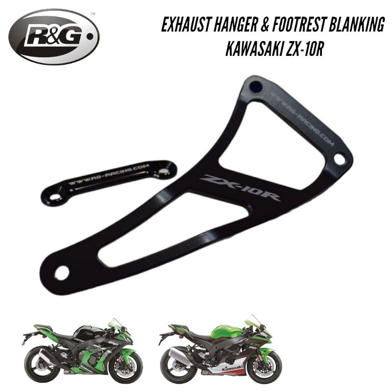 Exhaust hanger dan Blanking Footrest RNG RG Racing Kawasaki ZX10R ZX 10R