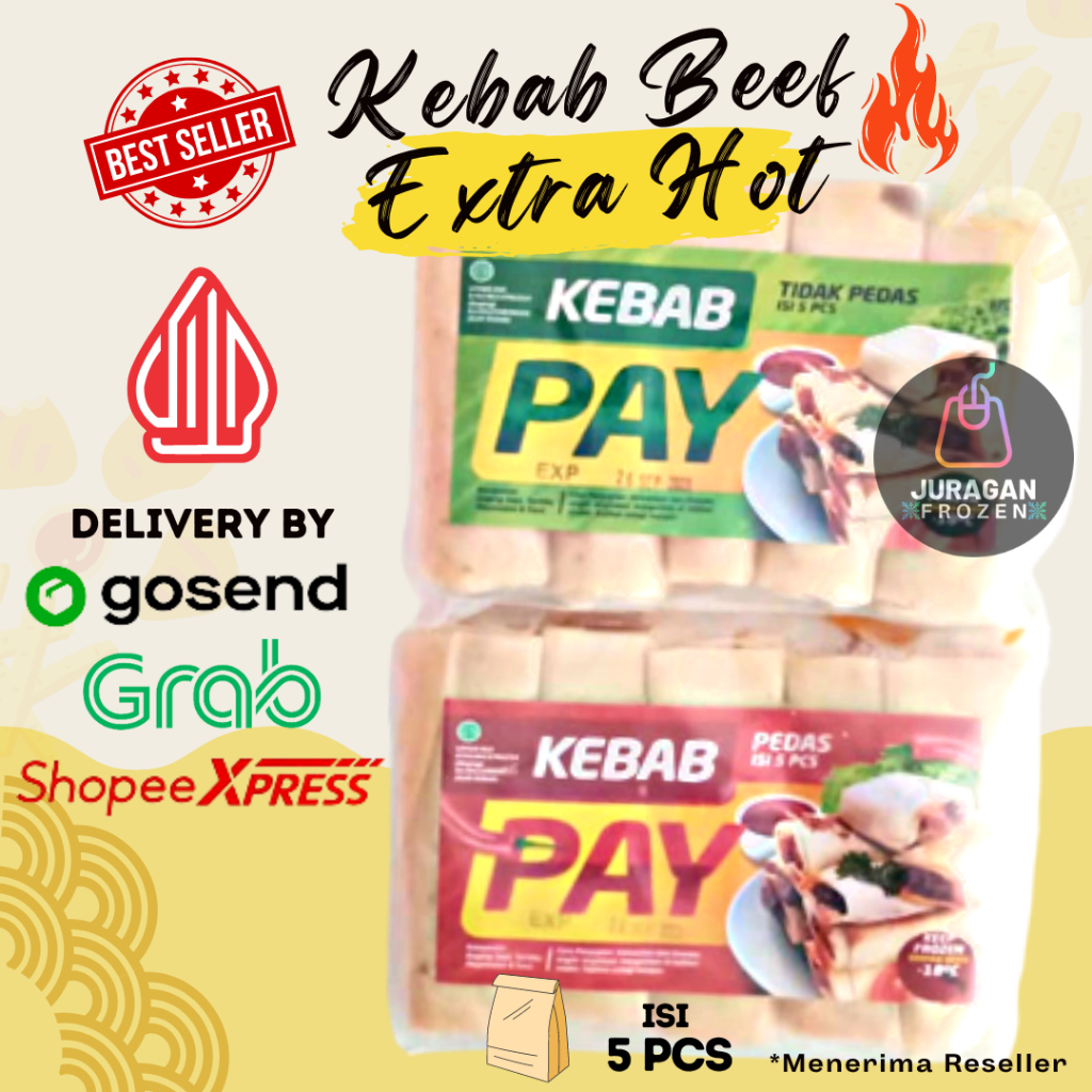 

KEBAB MINI BEEF DAGING SAPI ORI FROZEN / KEBAB PAY TURKI ENAK PREMIUM PROZEN