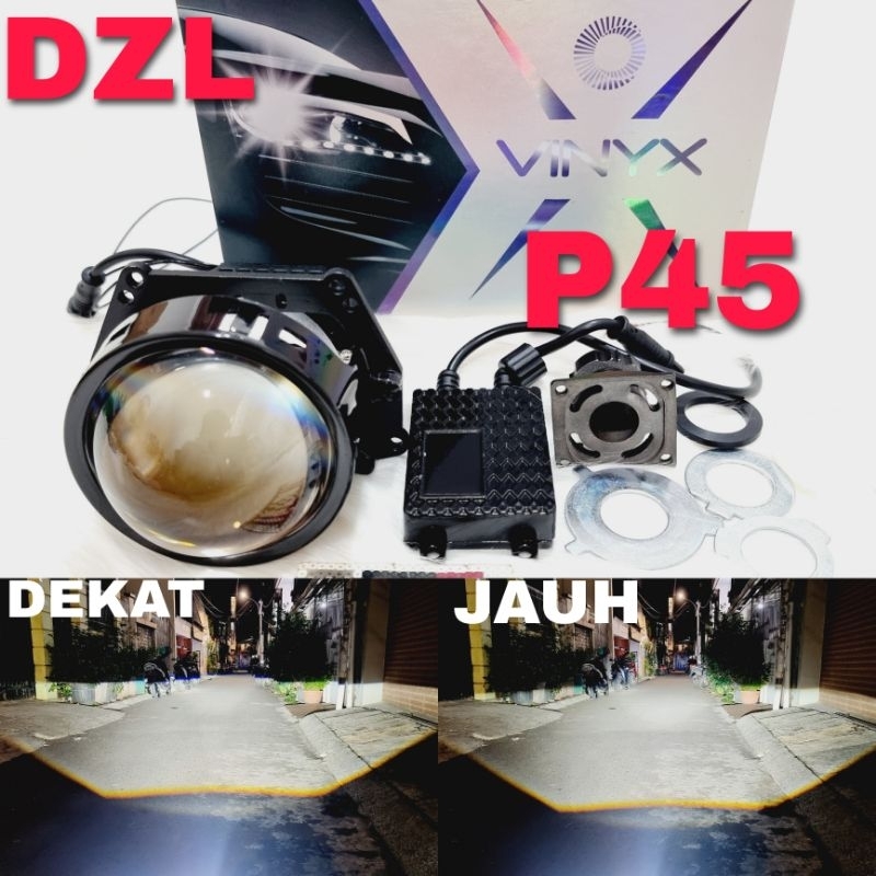 Lampu Utama LED Projector 3 Inch dengan Lensa Ungu untuk Motor dan Mobil