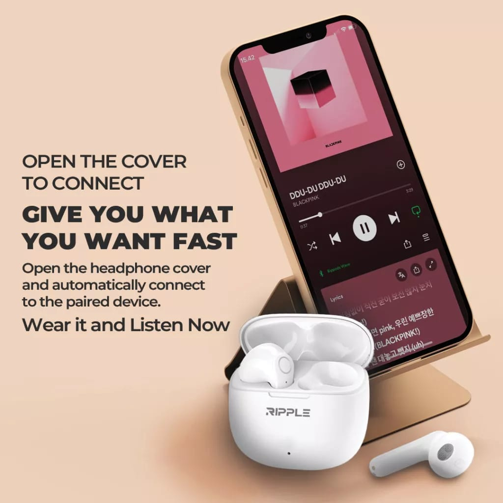 Ripple Rippods Wave TWS Headset Bluetooth Earphone Mini Earbuds