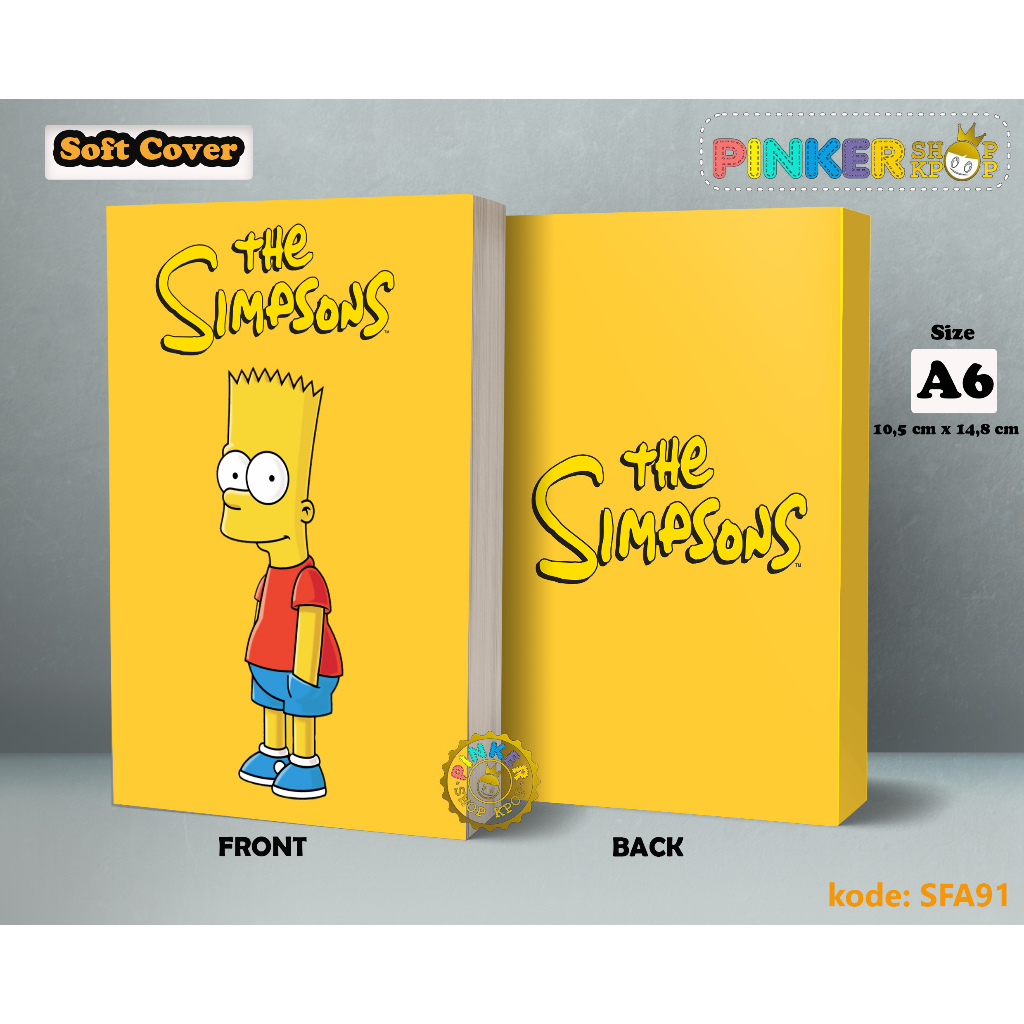 

(SFA91) Pocket Note Cute Hype The Simpsons B Softcover A6/A5 Buku Tulis catatan Notes Agenda Planner Jurnal