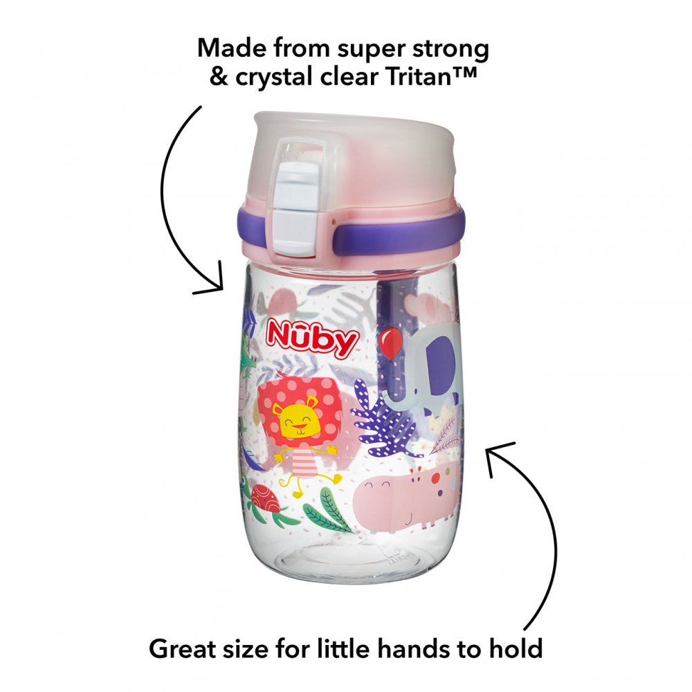 Nuby Thirsty Kids Flip It Mini Sports Cup 18m+ - 300ml (Tersedia varian Karakter)