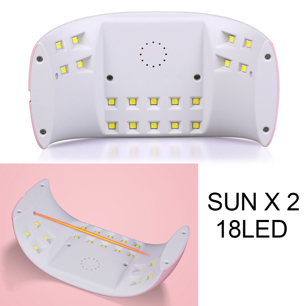 Set Kutek Gel Lampu Kuku UV 18W 10 Warna Cat Kuku Gel, Set Peralatan Manikur Seni Kuku, Atasan dan Tidak Mengilap dengan Lapisan Dasar 22pcs alat set manikur base&amp;top cat kuku