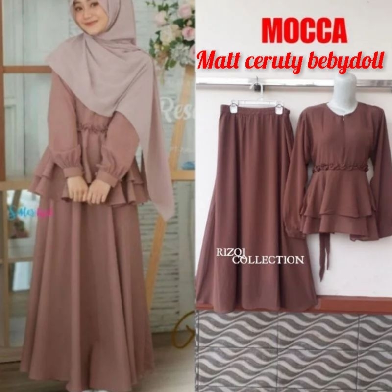 SETELAN WANITA KEKINIAN {BLOUSE+ROK} SETELAN ROK |  SET KONDANGAN  | EDISI TERBARU RIANA SET | SETELAN CERUTY POLOS