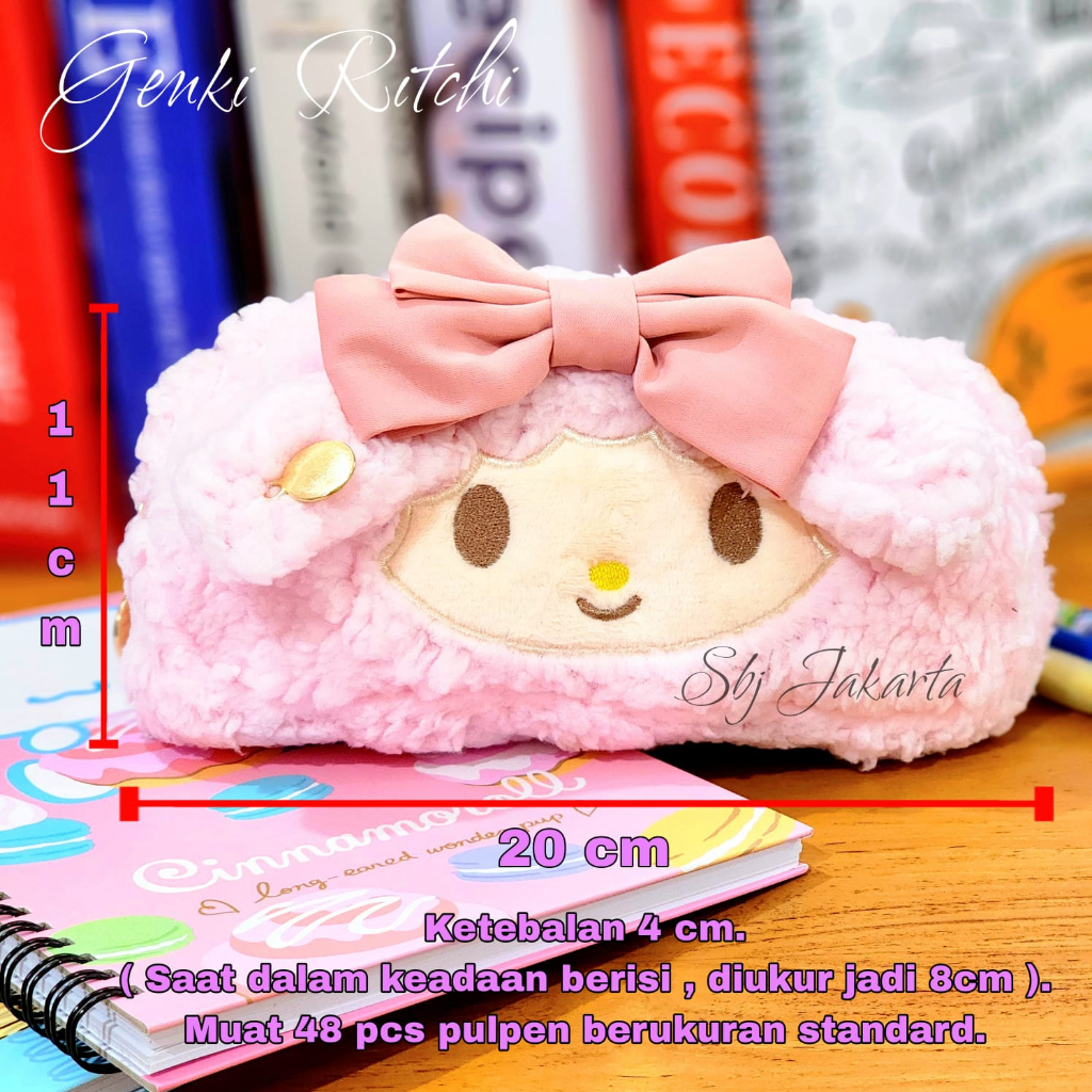 Tempat Pensil Kotak pensil Multifungsi Softcase Sanrio Melody piano Lux Kapasitas Besar